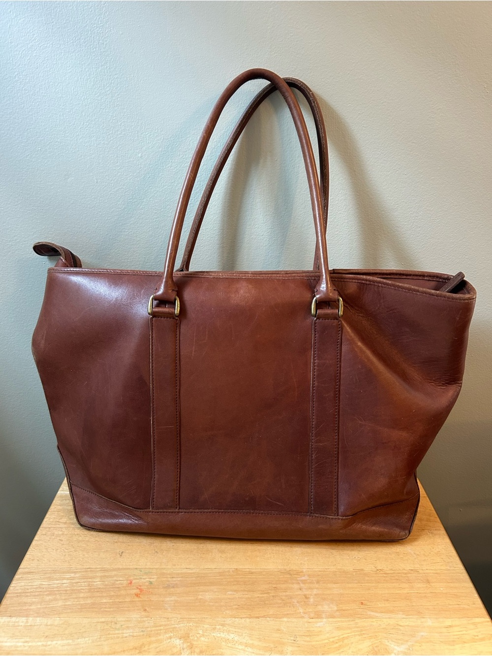 Vintage L.L. Bean Leather Tote Bag